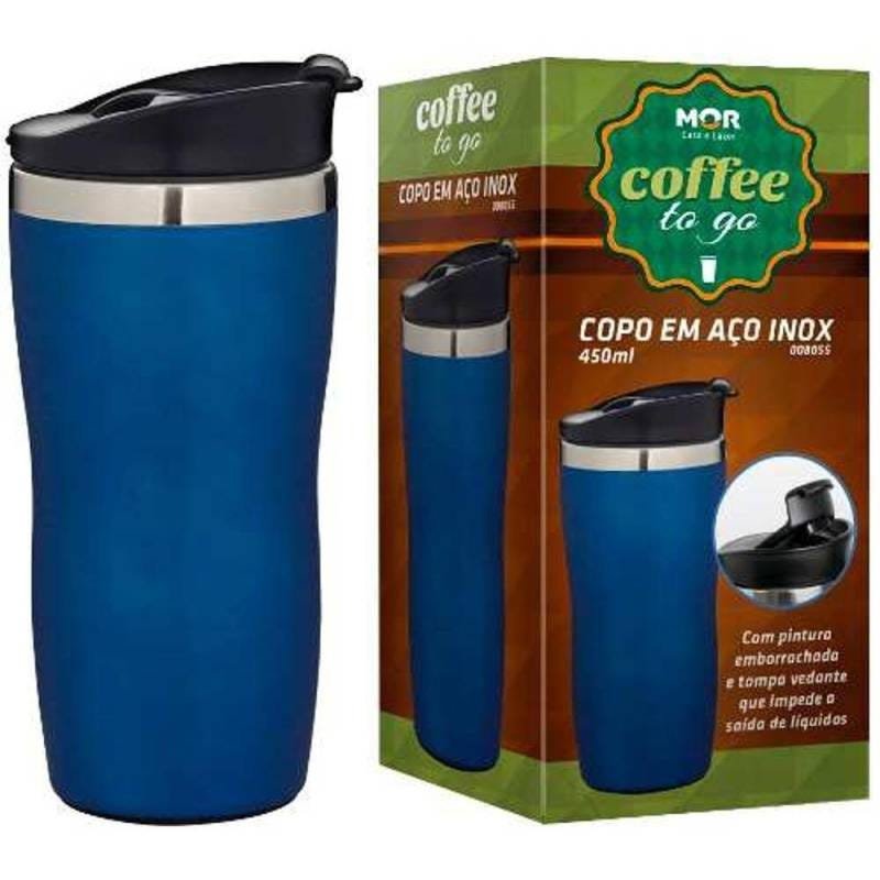 Copo para café mor térmico 450 Ml - cores sortidas - 6