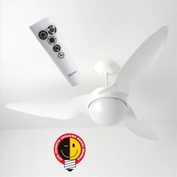 Ventilador de Teto com Controle Aliseu Terral Eco 3 Pás Branco Bivolt - 1 Ventilador de Teto com Controle Aliseu Terral Eco 3 Pás Branco Bivolt - 1