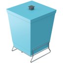 Ver imagem 7 de Lixeira para Banheiro Plástica com Suporte Cromado e Anel Interno 6,5L com Tampa Stolf Azul