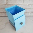 Ver imagem 6 de Lixeira para Banheiro Plástica com Suporte Cromado e Anel Interno 6,5L com Tampa Stolf Azul