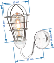 Ver imagem 2 de Arandela Parede Aramado Lampshape Cobre Sala Corredor