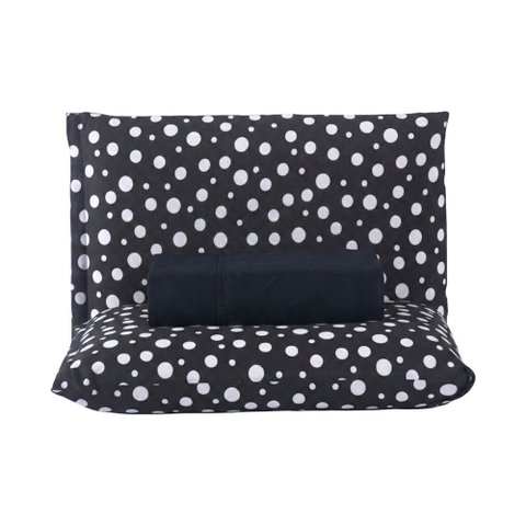 Jogo de Cama Lençol Casal Poá 100% Algodão Preto Estampado Bolinha Toque Macio 3 Peças