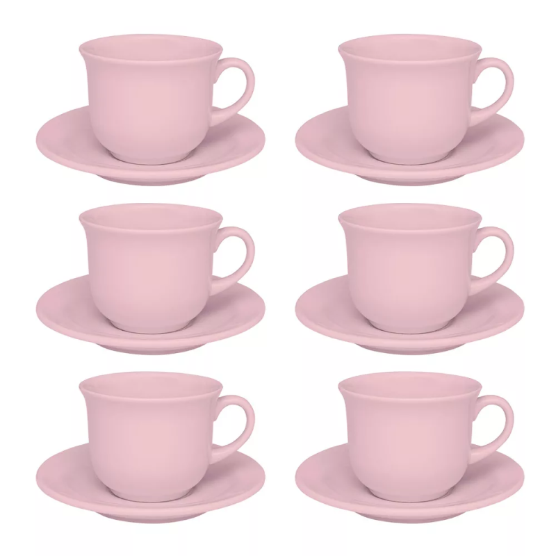 Conjunto 6 Xícaras com Pires Milenial Oxford - 2