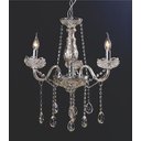 Ver imagem 1 de Lustre Lambert Champagne com Cristais Champagne 3 Braços Tupiara