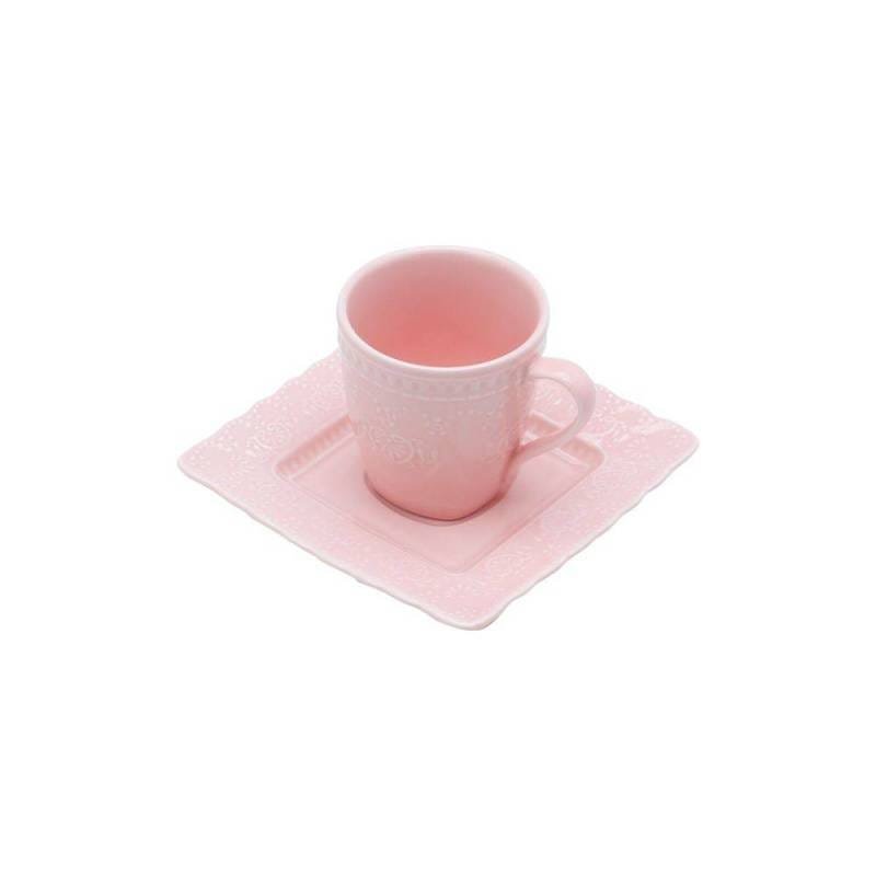 Jogo 6 Xícaras 90ml Para Café De Porcelana Super Resistente Heart