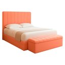 Ver imagem 1 de Cabeceira e Recamier Bau Casal 140 Cm Dalia Linho Rose Artte