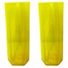 10 Copo Acrílico Long Drinks Festa Formatura 350ml Amarelo - 1