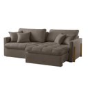 Ver imagem 2 de Sofá Cama 2 Lugares Retrátil Reclinável 180cm Veludo com Molas Ensacadas Atena Yescasa