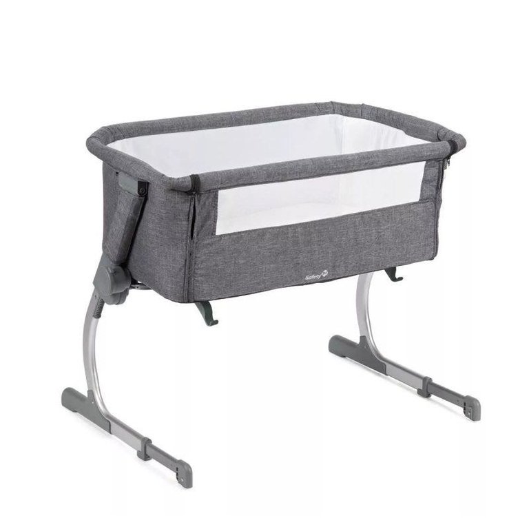 Berço Side By Side Safety 1St Cinza