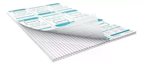 Chapa Policarbonato Alveolar Branco Refletivo 1,05x6,00 10mm - 2