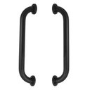 Ver imagem 1 de Alça de Apoio Inox Barra 30cm Preto Kit 2 Unidades Segurança Cadeirante Deficiente Idoso Parede