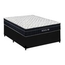 Ver imagem 1 de Cama Box Casal Royal Air Pillow Top Molas Ensacadas Suede Preto Royal