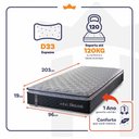 Ver imagem 3 de Colchão Espuma D33 Dakota Solteiro 96x203x19 Cinza