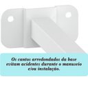 Ver imagem 2 de Suporte Refletor Base Reta Braço 40 Cm Branco