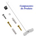 Ver imagem 3 de Suporte Refletor Base Reta Braço 40 Cm Branco