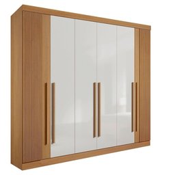 Guarda Roupa da Vinci Plus Ripado 6 Portas 100% Mdf - Cinamomo Off White - 3