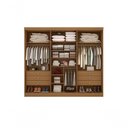 Ver imagem 2 de Guarda Roupa da Vinci Plus Ripado 6 Portas 100% Mdf - Cinamomo Off White