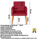 Ver imagem 2 de Poltrona para Quarto Infantil Tecido Suede Resistente Espaço Pequeno Pés de Madeira Estudo
