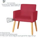 Ver imagem 3 de Poltrona para Quarto Infantil Tecido Suede Resistente Espaço Pequeno Pés de Madeira Estudo