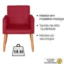 Ver imagem 4 de Poltrona para Quarto Infantil Tecido Suede Resistente Espaço Pequeno Pés de Madeira Estudo
