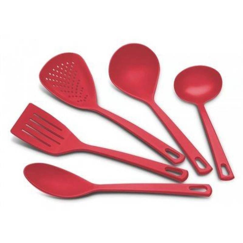 Conjunto Utensilios Nylon 5 Peças Utilita Vermelho 25099704 - 1