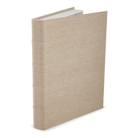 Livro Caixa em Mdf com Revestimento em Linho 31x24x4,5cm
