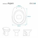 Ver imagem 5 de Assento Sanitário Aspen Creme (bege Claro) para Vaso Deca