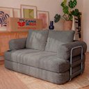 Ver imagem 1 de Sofá Cama Elo 1,88m Xpand Tech Tecido Velourê Cinza Escuro Cama Inbox