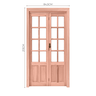 Kit Porta de Madeira Camarão Esquerda 213cmx84cmx12cm PE71 Esel - 3