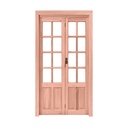 Ver imagem 2 de Kit Porta de Madeira Camarão 213cmx84cmx12cm Pe71 Esel Abertura Esquerda
