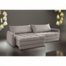 Sofá Cama Retátil e Reclinável Captiva Tecido Linho Cinza 1,84 M - 2