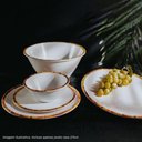 Ver imagem 2 de Prato Raso Borda de Bambu Melamina Branco Bon Gourmet 27cm