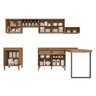 Cozinha Modulada com Mesa 7 Peças Vitória Carvalho Americano - Móveis Arapongas - 4