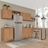 Cozinha Modulada com Mesa 7 Peças Vitória Carvalho Americano - Móveis Arapongas - 3