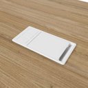 Ver mais imagens de Mesa de Reunião 200cm para 8 Pessoas com Caixa de Tomadas Industrial Executive Branco/Macadâmia
