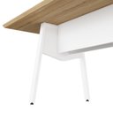 Ver imagem 7 de Mesa de Reunião 200cm para 8 Pessoas com Caixa de Tomadas Industrial Executive Branco/Macadâmia