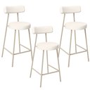 Ver imagem 1 de Kit 03 Banquetas Baixa Cozinha Sala Jantar Bancada Milão Arena L02 Linho Cru - lyam decor