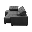 Ver imagem 3 de Sofá de Canto Retrátil e Reclinável com Molas 3,40x2,00 Le Jacke Suede Cinza Madelina Decor