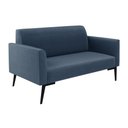 Ver imagem 2 de Sofá Namoradeira com 2 Poltronas Pés Villach Marisa Suede D03 - D'Rossi Azul Marinho