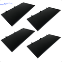 Ver imagem 1 de Kit 4 Prateleira Preta 60X30 + Suporte Flutuante Mdf Organizadora Decoração Cozinha Banheiro Sala
