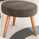 Ver imagem 1 de Puff Milan para Sala Assento Espuma D20 Veludo Marrom Matrix