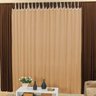 Cortina para Sala 3,00m x 2,60m Claudia Tecido Malha Tabaco - 1