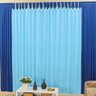 Cortina para Sala 4,00m x 2,60m Claudia Tecido Malha Azul - 1