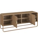 Ver mais imagens de Rack para Sala de Estar TV 55 pol Industrial Orgânico Alek A03 Hanover Dourado - Lyam Decor