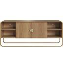 Ver imagem 7 de Rack para Sala de Estar TV 55 pol Industrial Orgânico Alek A03 Hanover Dourado - Lyam Decor