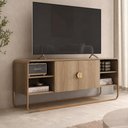 Ver imagem 3 de Rack para Sala de Estar TV 55 pol Industrial Orgânico Alek A03 Hanover Dourado - Lyam Decor