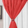 Cortina para Sala 3,00m x 2,60m Verônica com Voil Vermelho - 2