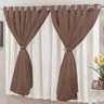 Cortina para Sala 3,00m x 2,60m Verônica com Voil Tabaco - 1