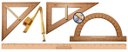 Ver imagem 1 de Kit Geométrico do Professor Mdf Com Régua 1 Metro, 1 Compasso Para Quadro Branco 40 cm, 1 Esquadro 3