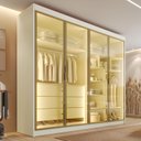 Ver imagem 1 de Guarda-Roupa 4 Portas Odessa 1,69 m Off White – Móveis Europa